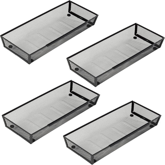 ihomecooker Mesh Tray Silverware Drawer Organizer Utensil Cutlery Tray Office Supplies Organizer for Flatware, Knives,Home,Office, School,Bedroom 15X6'' Black