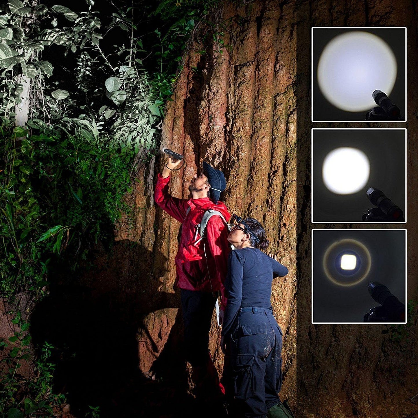 Tactical Flashlight, YIFENG XML T6 Ultra Bright LED Flashlight with Adjustable Focus and 5 Light Modes for Camping Hiking (2 Pack)