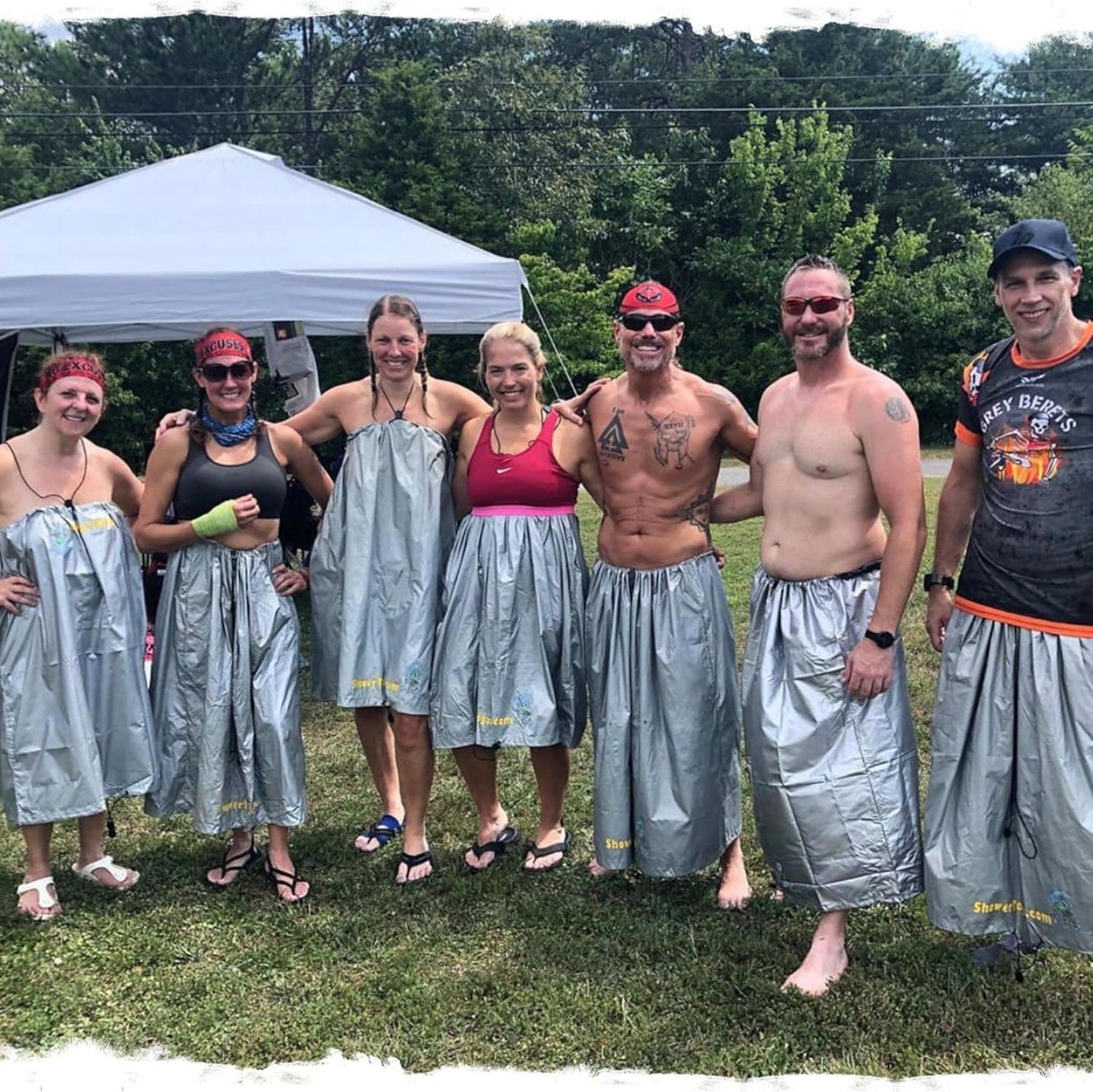 Shower Toga Shark Tank Emergency Thermal Blankets -Space Blanket Survival kit Camping Blanket, Perfect for Outdoors, Hiking, Survival, Bug Out Bag