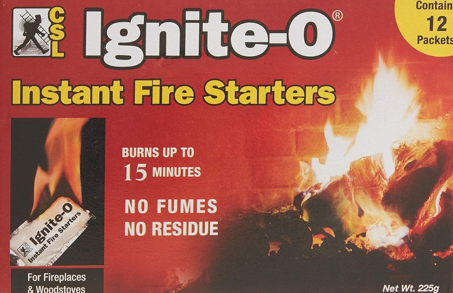 Ignite-O FS855-24 Instant Fire Starter, 12-Packets, Brown/A