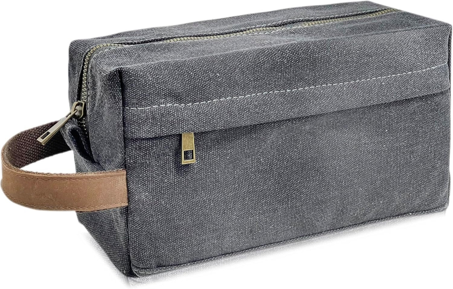 Lucky Rain Canvas Toiletry Bag for Men, Mens Bathroom Shaving Kit Travel Bag, Waterproof Dopp Kits Bag