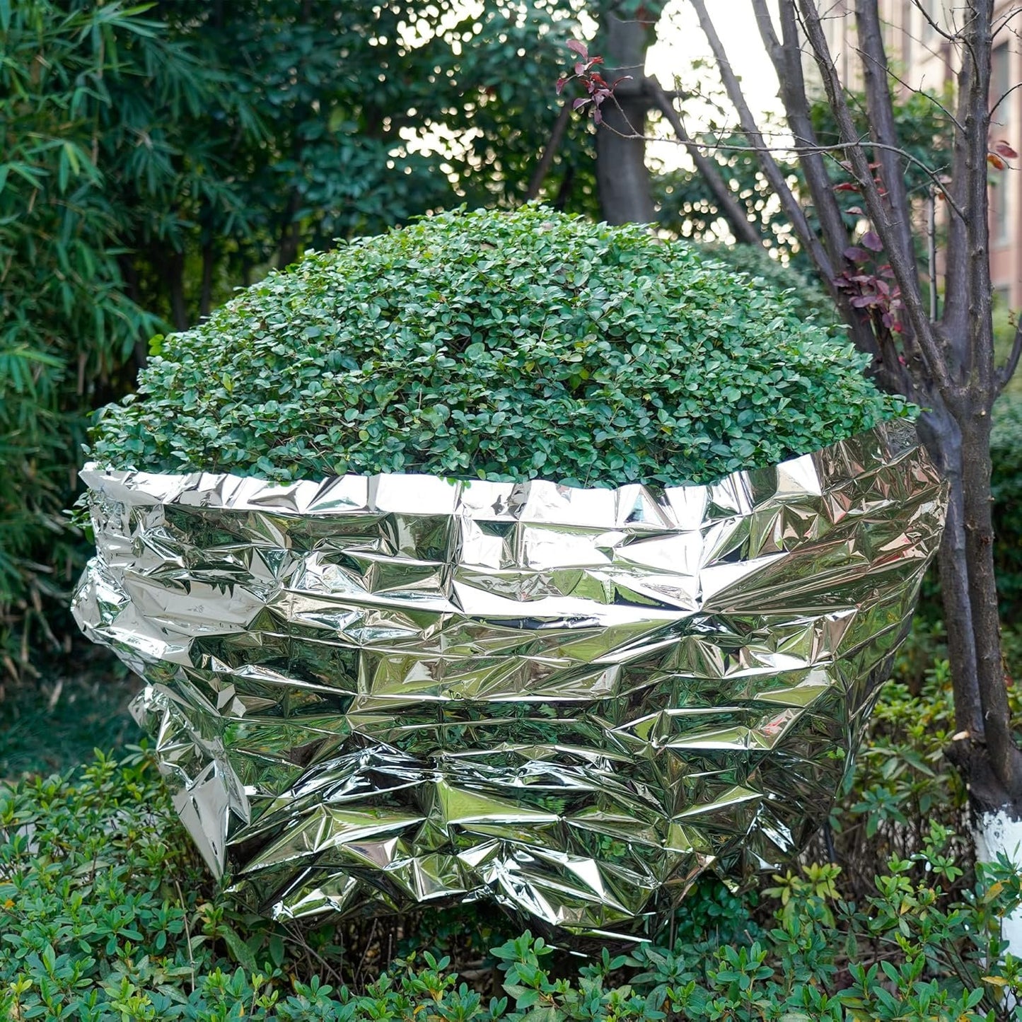 Plant Growth Mylar Films High Reflective Mylar Film Garden Greenhouse Covering Foil Sheets for First Aid Blanket Growth Room Camping Simple Tent,82.6 x 51.2 Inch(6 Pieces)