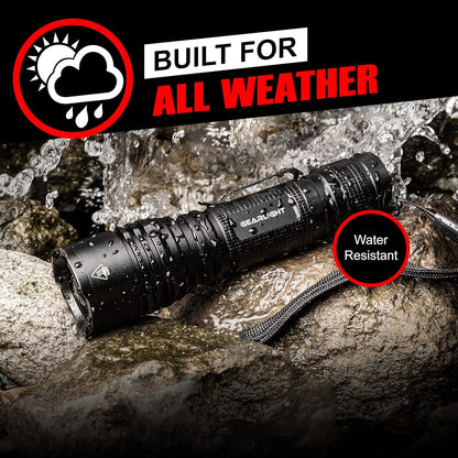 GearLight LED Tactical Flashlights - Pack of 2 - Bright, Zoomable, Handheld Flashlight Set with High Lumens for Camping, Outdoor & Emergency Use
