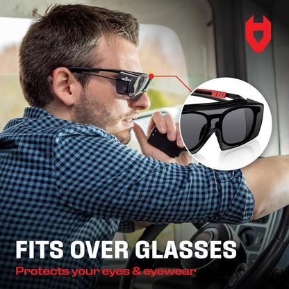 NoCry Safety Glasses Over Eyeglasses — Fog and Scratch-Resistant Over Glasses Safety Glasses for Men and Women