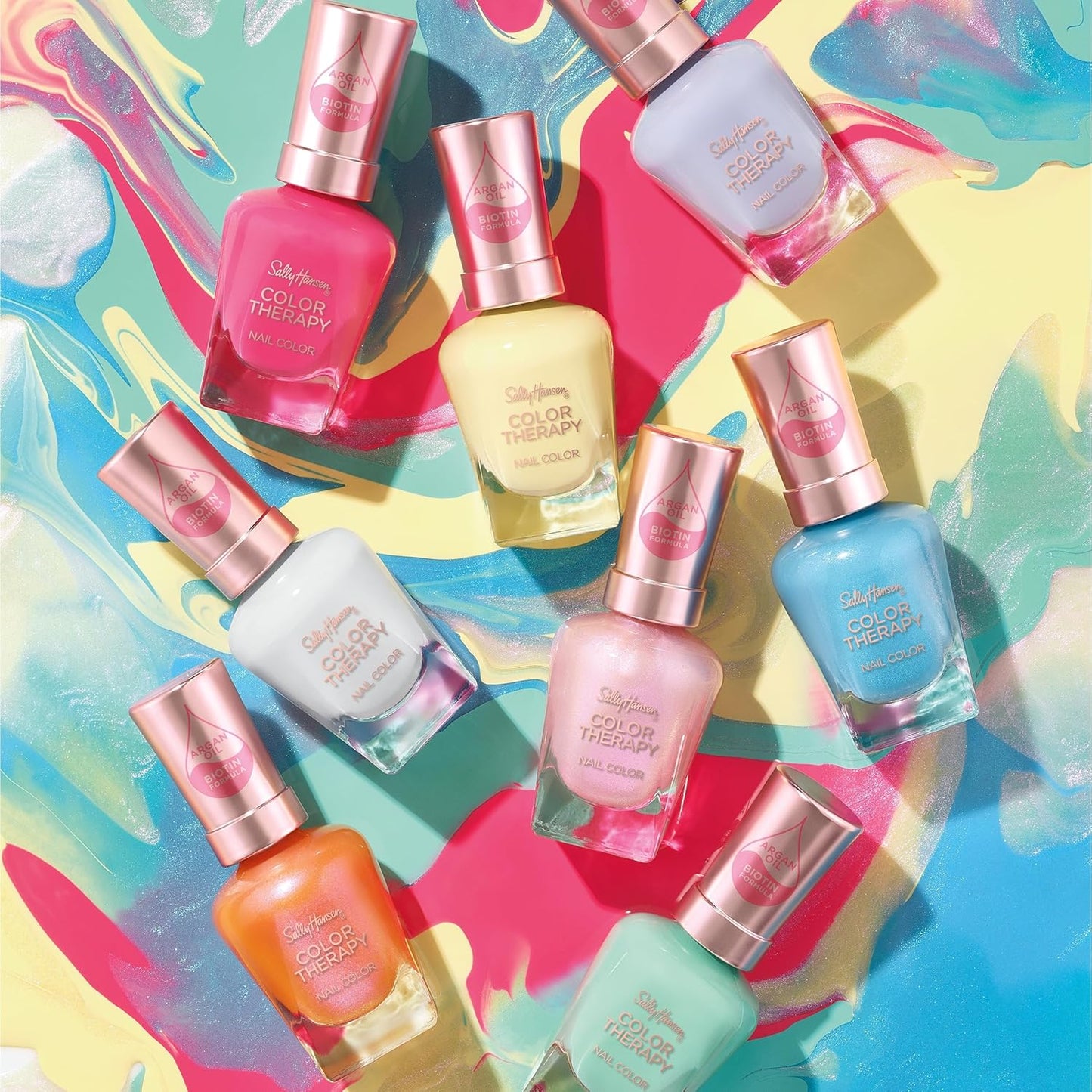 Sally Hansen Color Therapy Nail Polish, 127, No Hesitations, Colors, Strengthens, Cares