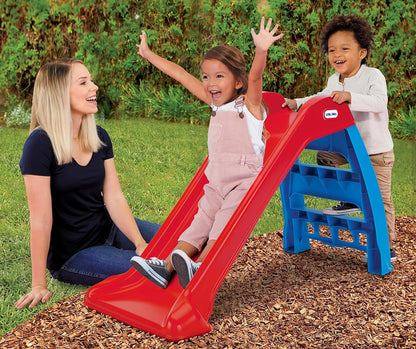 Little Tikes First Slide Toddler Slide, Easy Set Up Playset for Indoor Outdoor Backyard, Easy to Store, Safe Toy for Toddler, Slip And Slide For Kids (Red/Blue), 39.00 inch L x 18.00 inch W x 23.00' inch H