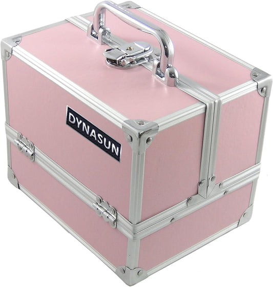DynaSun BS35 Beauty Case Make Up Nail Art Jewellery Holder, Pink, pink, Travel Beauty Cases
