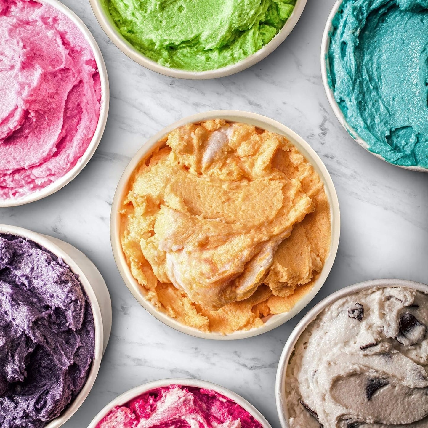 BALCI - Premium Ice Cream Container (2 Pack - 1 Quart Each) Perfect Freezer Storage Tubs with Lids for Ice Cream, Sorbet and Gelato! (Blue)