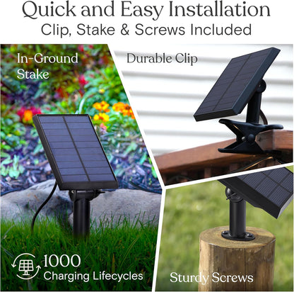 Brightech Ambience Pro Solar Powered Outdoor String Lights - Commercial Grade Patio Lights with 27 Ft Edison Bulbs - Shatterproof LED Solar String Lights - 1W LED, Warm White Light