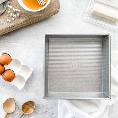 USA Pans 9 x 9 x 2.25-Inch Square Cake Pan, Aluminized Steel with Americoat