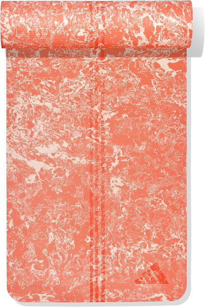 adidas Double Sided Yoga Mat - 6mm Thick Exercise Mat, Non-Slip for Yoga, Pilates, Stretching & Fitness, Yoga Accessories for Women, Home Gym & Workout Mat, Home Gym Equipment