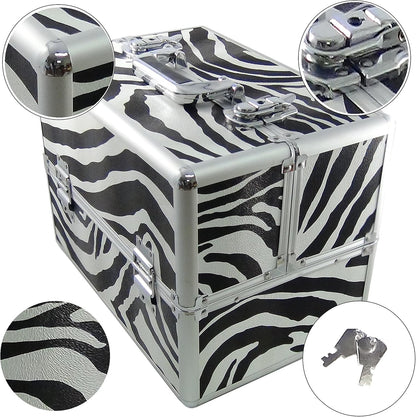 DynaSun Alu Design Beauty Case Trinket Box Makeup Cosmetic Bag