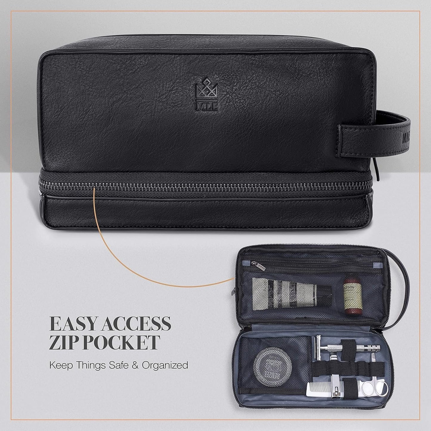 Leather Toiletry Bag for Men, Gift For Men, Mens Travel Bag Toiletry, Leather Shaving Bag, Leather Dopp Kit for Men, Mens Leather Toiletry Bag, Mens Travel Toiletry Bag, Hygiene & Grooming Kit