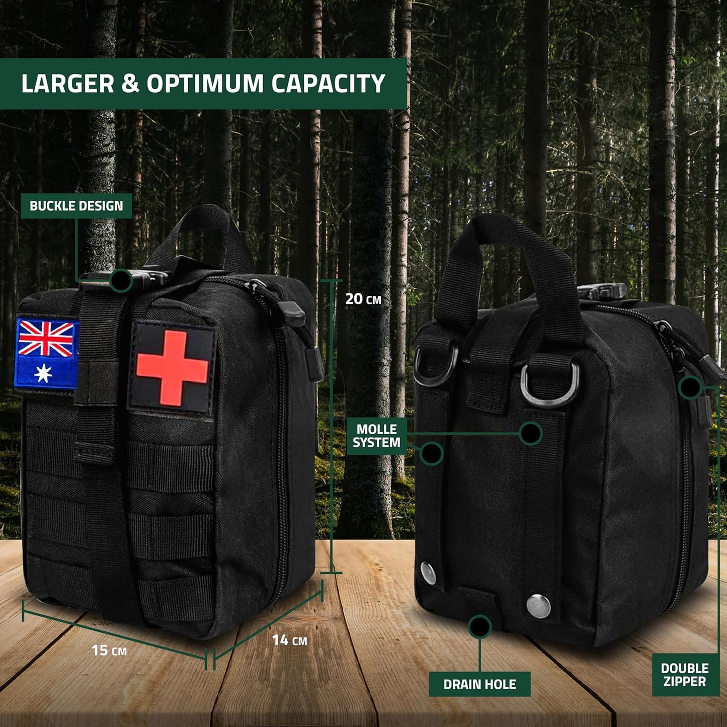 Survival Kit, 249 PCS Emergency kit and First Aid Kit for Outdoor, Survival Gear with Molle System, Professional Outdoor Tool for Camping, Earthquake, Outdoor Adventure, Hiking and Hunting