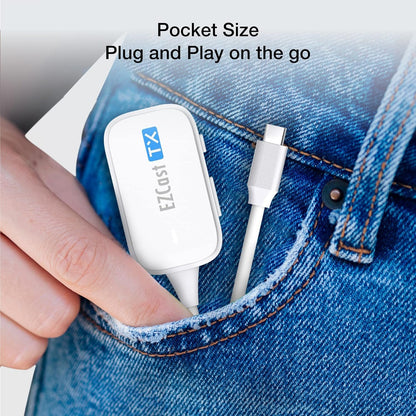 EZCast Wireless USB-C to HDMI Transmitter and Receiver, DisplayPort Screen Mirror from iPhone 15 to TV, 1080p HD, HDMI Extender, Wireless Display from Tablet and laptops to HDTV projectors