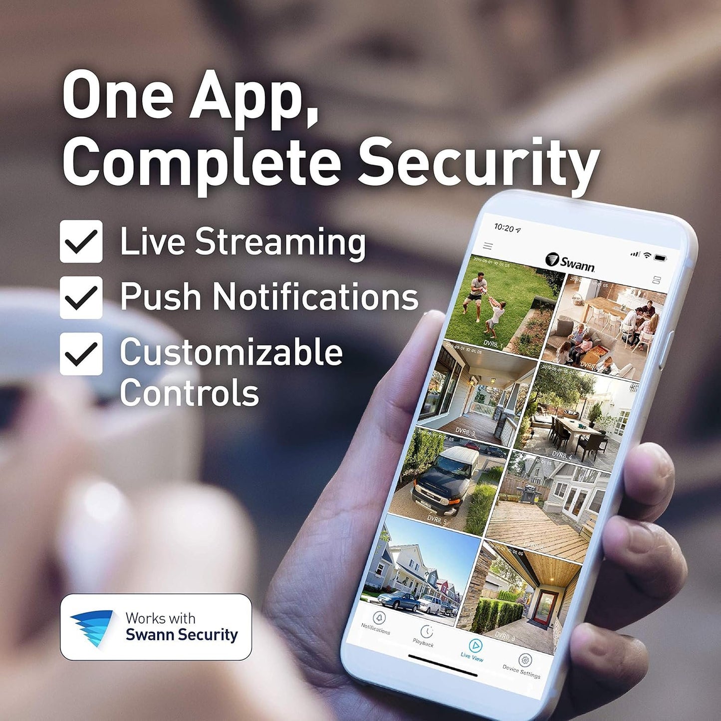 Swann Wi-Fi Home Security Camera -1080p HD Indoor Pan & Tilt,Night Vision,2-Way Talk,Remote Camera Control,Motion & Heat Sensing,Siren,32GB MicroSD - Protect Your Family with Swann's Reliability