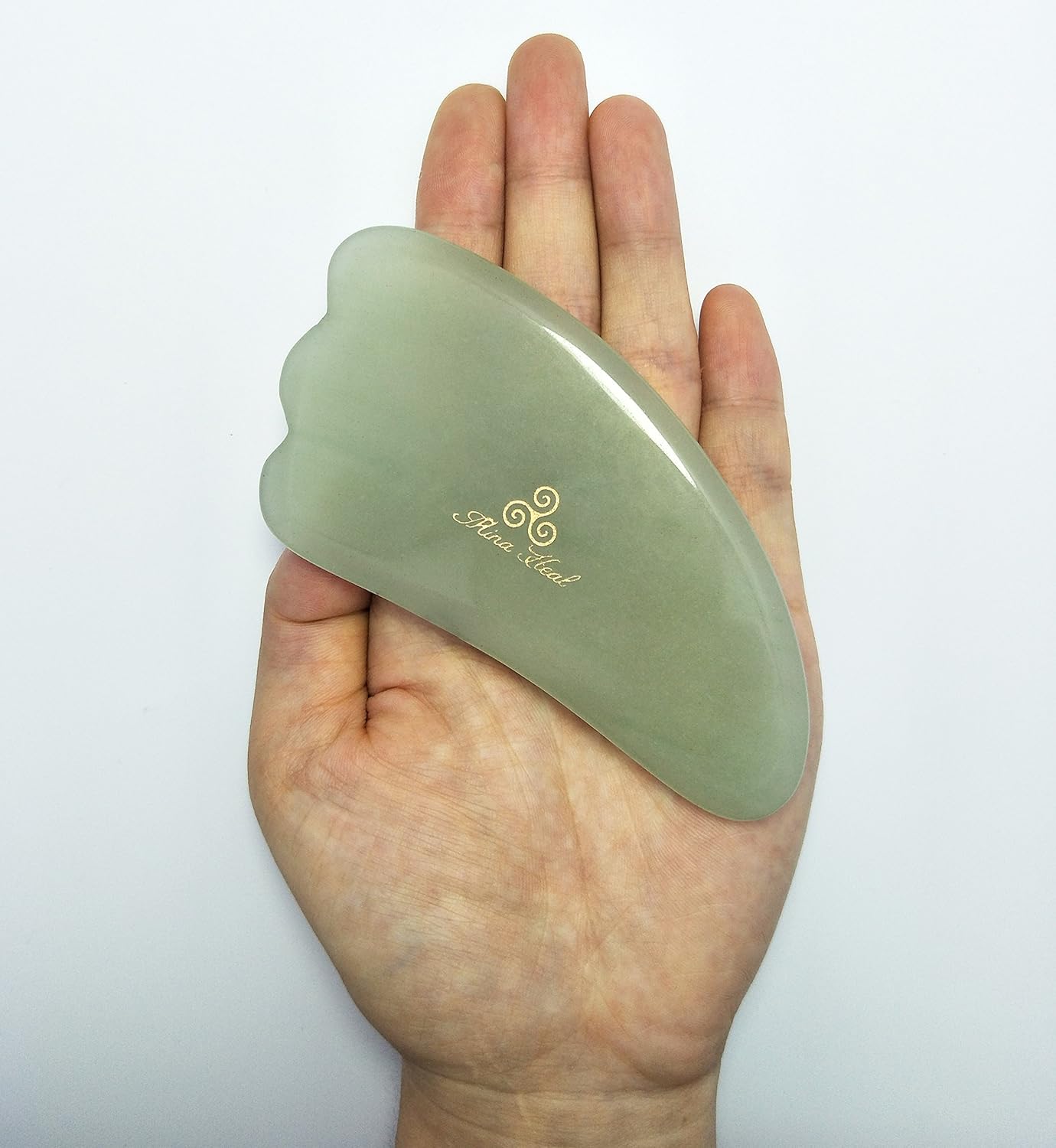 Set of 2 Facial Massagers for Skin Care, Facial Rejuvenation, Anti-wrinkles, Anti-Aging Facelift, Cosmetic Self-Treatment, Jade Massagers Gua Sha Plate for Women