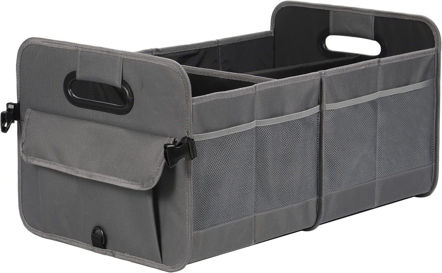 AOKJOY Car Trunk Organizer Car Storage Organizer Collapsible Multi Compartment Car Organizer Adjustable Straps Car Organizer for SUV(Gray)