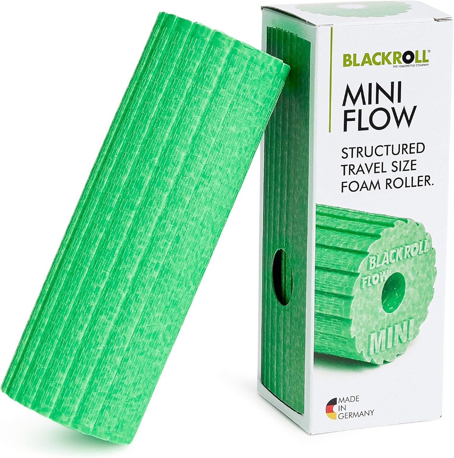 BLACKROLL - Mini Flow Foam Roller, Portable Massage Tool for Feet, Hands, and Arms, Ideal for Travel and Plantar Fasciitis Relief, Great for Exercise, Massage, and Muscle Recovery, 6" x 2"