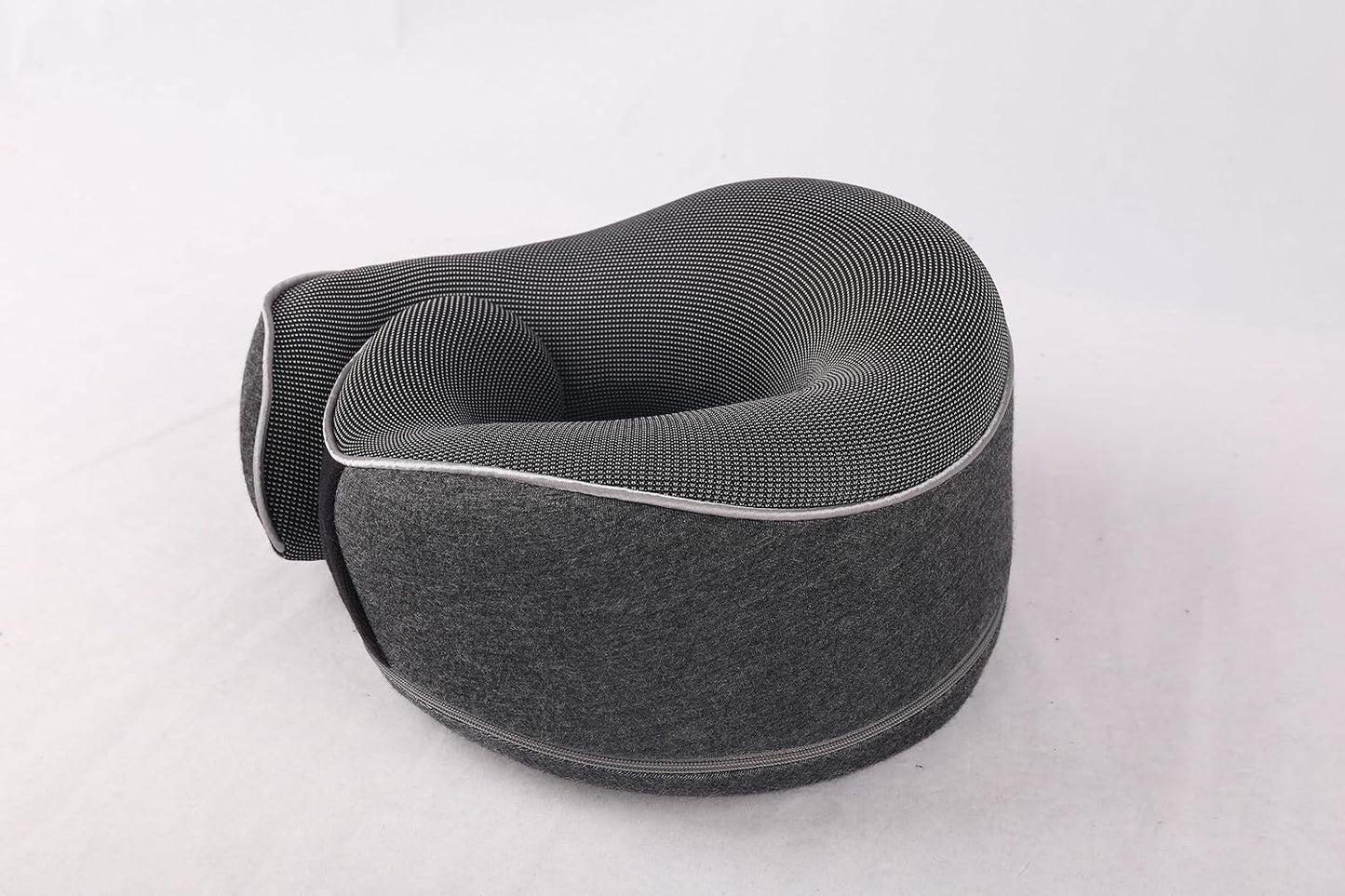 Luxury Memory Foam Travel Neck Pillow - Ergonomic, 360-Degree Folding Neck Support - Aeroplane Portable, Adjustable &Therapeutic Relief - Ideal for Airplane, Car - Neck Pain Relief - Black