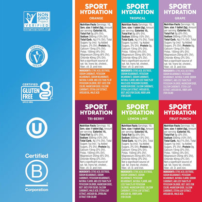 Nuun Sport: Electrolyte Drink Tablets, Variety Pack, (60 Servings), 10 Count (Pack of 6)