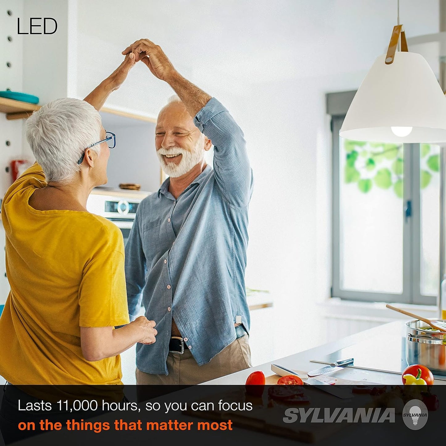 Sylvania Home Lighting 74766 60W Equivalent, LED Bulb, A19 Lamp, Efficient 8.5W, Bright White 5000K, 24 Pack, Piece
