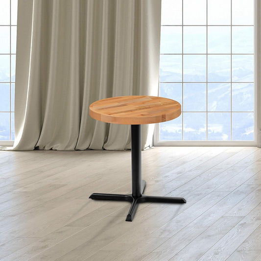 Flash Furniture 24" Round Butcher Block Style Table Top, Natural