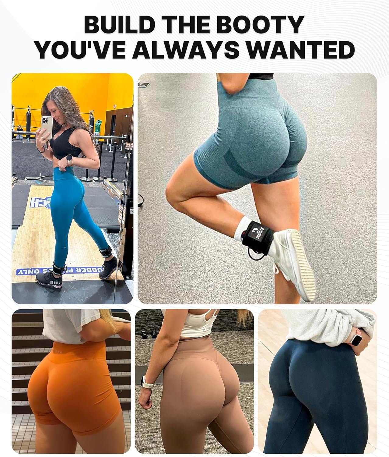 DMoose Ankle Straps for Cable Machines for Kickbacks, Glute Workouts, Leg Extensions, Curls, and Hip Abductors for Men and Women, Adjustable Ankle Strap with Double D-Rings and Neoprene Support