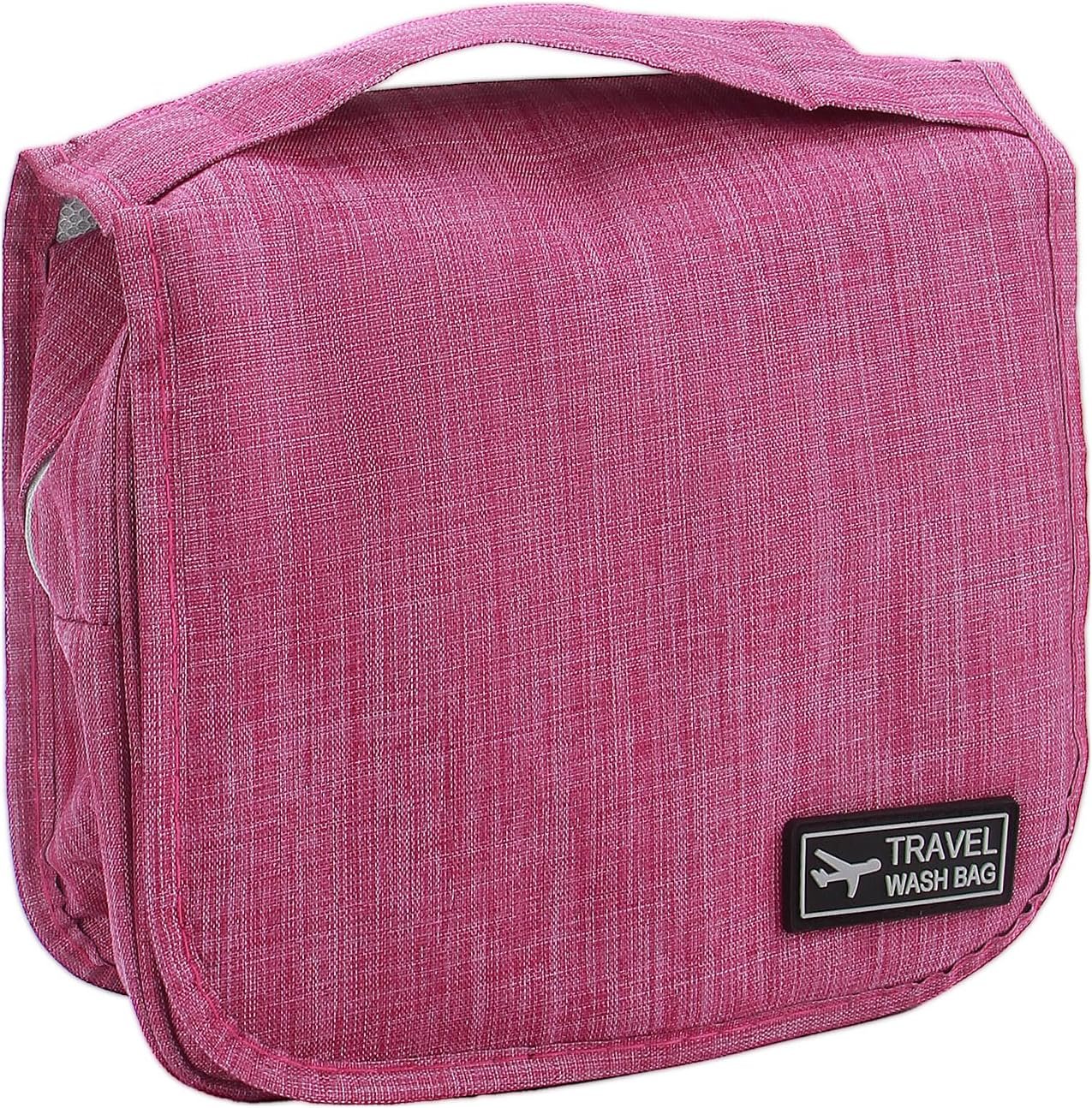 HDBHBH Travel Wash Bag - Large Travel Toiletries Organizer with Multiple Compartments,Suitable for Men & Women, Lightweight Dopp Kit for Camping, Business Travel, Makeup Accessories (Rose Red)