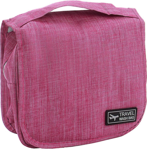 HDBHBH Travel Wash Bag - Large Travel Toiletries Organizer with Multiple Compartments,Suitable for Men & Women, Lightweight Dopp Kit for Camping, Business Travel, Makeup Accessories (Rose Red)