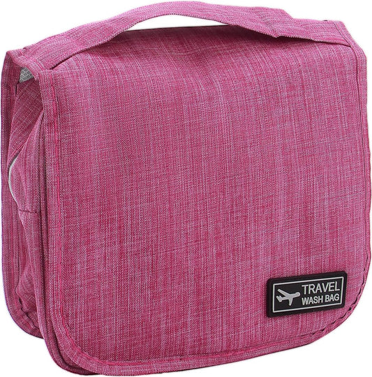 HDBHBH Travel Wash Bag - Large Travel Toiletries Organizer with Multiple Compartments,Suitable for Men & Women, Lightweight Dopp Kit for Camping, Business Travel, Makeup Accessories (Rose Red)