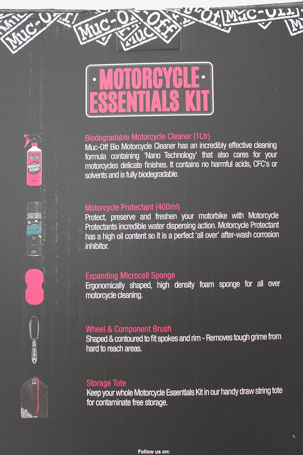 Muc-Off Motorcycle Essentials Cleaning Care Kit