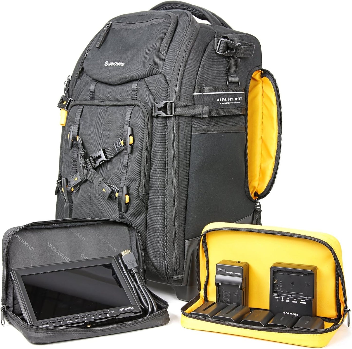 Vanguard Alta Fly 49T Durable, Customizable Trolley Bag, Black, (V243931)