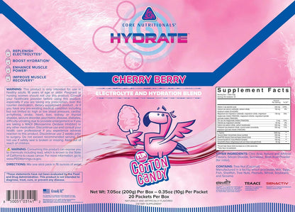 Core Nutritionals Cherry Berry Cotton Candy Electrolyte & Hydration Blend 162 g
