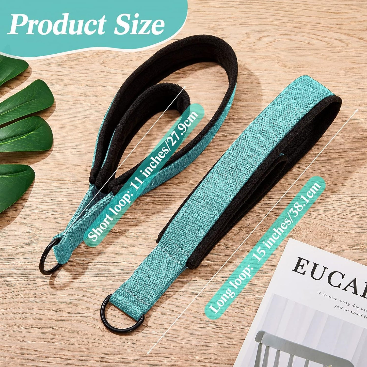 2 Pcs Pilates Straps Pilates Double Loop Straps Pilates Reformer Straps Pilates Accessories Yoga Exercise Straps Pilates Accessories Fitness D Ring Straps for Home Gym Workout