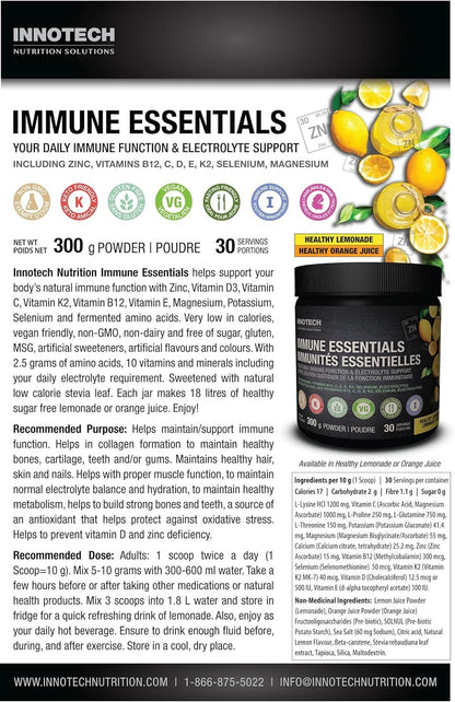 Innotech Nutrition Solutions Immune Essentials, 300 gram, white