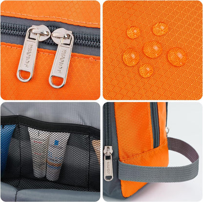 Toiletry Bag for Men Hanging Dopp Kit Water Resistant Shaving Bag Small Toiletry Bag for Traveling (Orange)