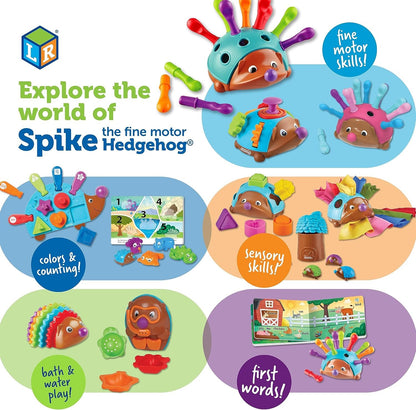 Learning Resources LER9123 Spike Hedgehog First Words, Book Set Top, Toys, Fun, Preschool Fine Motor Skills, Toddler Activity, 15 Pieces, Age 18 Months+