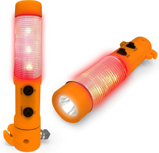Armor All Car Emergency Tool, Escape, Safety - 4 in 1 Hammer / Window Breaker, Seatbelt Cutter, Flashlight, Beacon Light