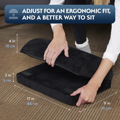 Sky Solutions Under Desk Foot Rest - Memory Foam, Ergonomic, Adjustable Footrest Cushion for Office Chair, Gaming Stool - Work from Home Essentials & Desk Accessories