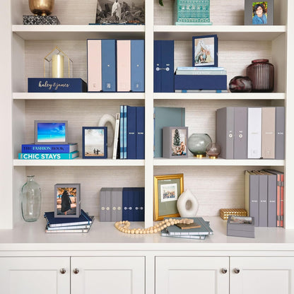 All-in-One Desk Organizer-Office Supplies Organizer-Desk Caddy-Important Document Storage-for Cabinet, Countertop, Desk, Workspace - Holds Passport, Keepsakes, Gift Cards, Tax Receipts, School Forms Something Blue