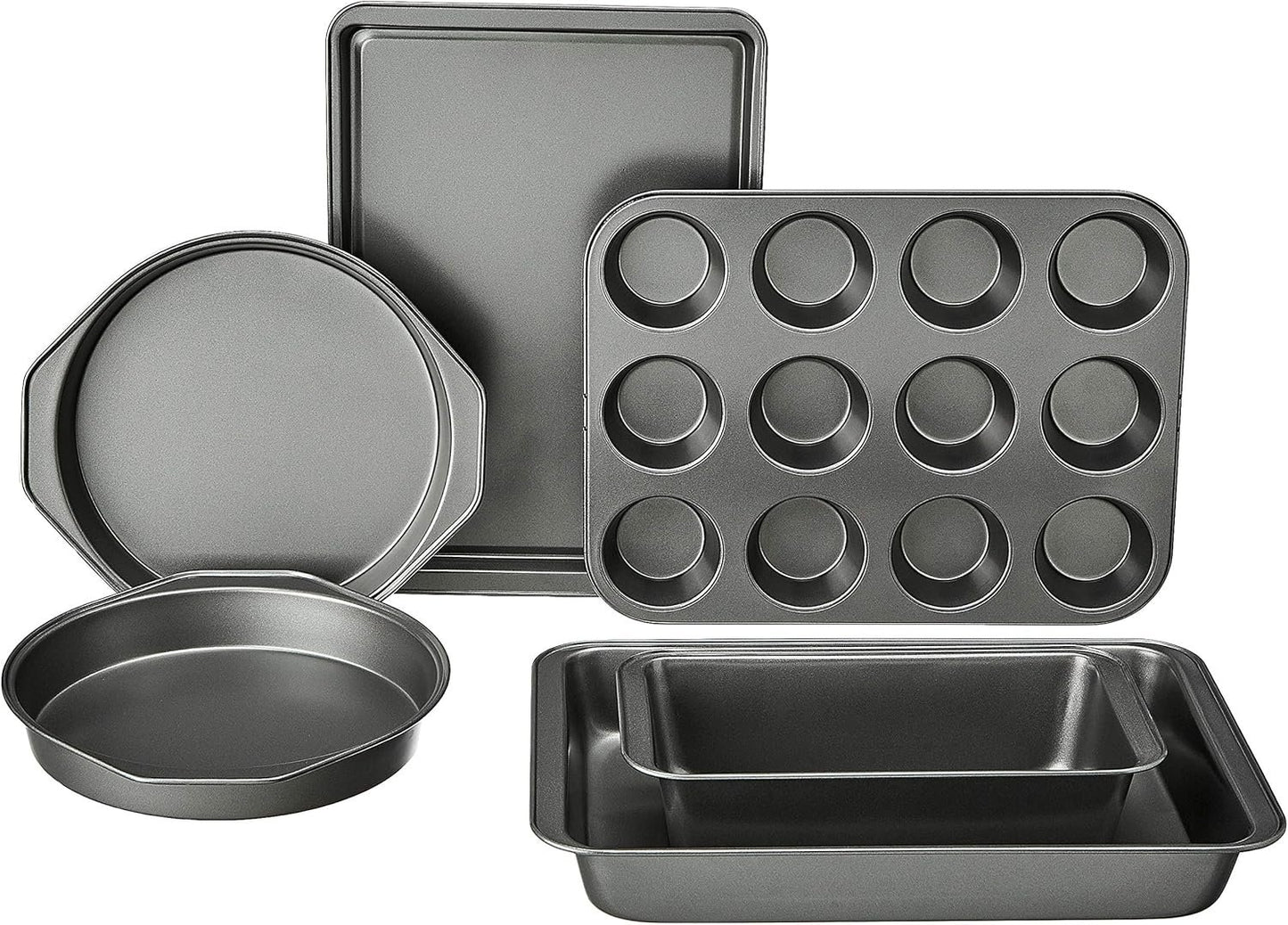Amazon Basics 6 Piece Nonstick, Carbon Steel Oven Safe Bakeware Set 41.3 x 29.8 x 15.9 cm