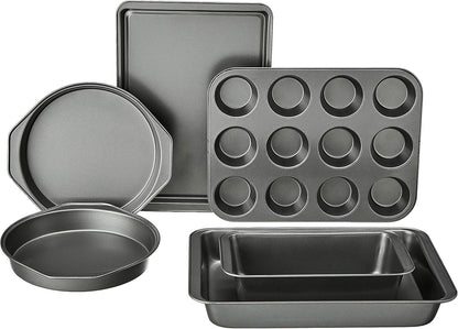 Amazon Basics 6 Piece Nonstick, Carbon Steel Oven Safe Bakeware Set 41.3 x 29.8 x 15.9 cm