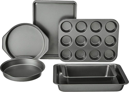 Amazon Basics 6 Piece Nonstick, Carbon Steel Oven Safe Bakeware Set 41.3 x 29.8 x 15.9 cm
