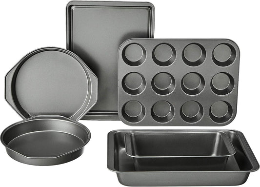 Amazon Basics 6 Piece Nonstick, Carbon Steel Oven Safe Bakeware Set 41.3 x 29.8 x 15.9 cm