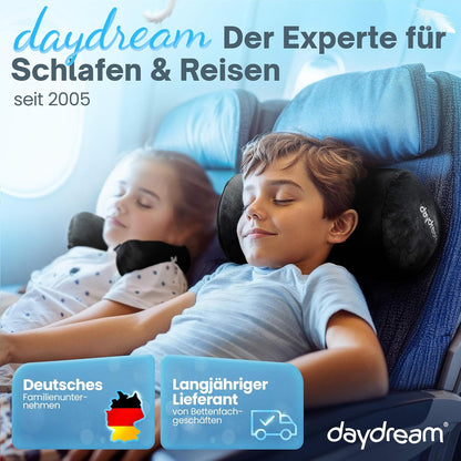 daydream 3 in 1 Neck Pillow with Micro Beads - Neck Pillow, Travel Pillow and Neck Roll in One (N-5501), Black