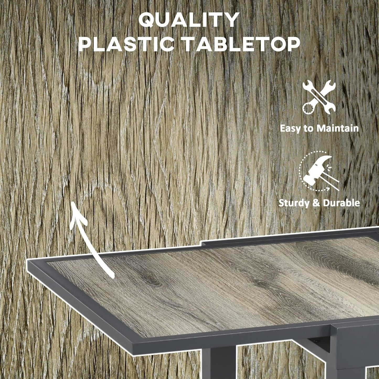 Outsunny Extendable Outdoor Dining Table, Aluminum Garden Table, Rectangular Patio Table with Plastic Board Tabletop for Balcony, Lawn, Beige