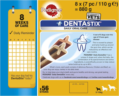 Pedigree Dentastix Daily Oral Care Small Dog 5 to 10 k g 56 Sticks Pack of 1