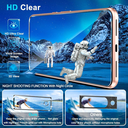 letosan [3+3 Pack] for Google Pixel 8 Screen Protector, 9H Tempered Glass, Ultrasonic Fingerprint Unlock, Case Friendly HD Clear for Google Pixel 8 Tempered Glass Screen Protector 5G