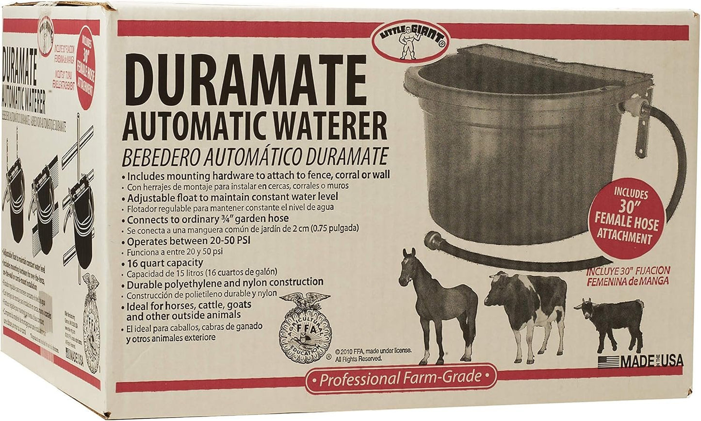 Little Giant® Automatic Animal Waterer | Float Controlled Automatic Waterer for Livestock | Heavy Duty and Durable | Made in USA | 4 Gallon | Blue
